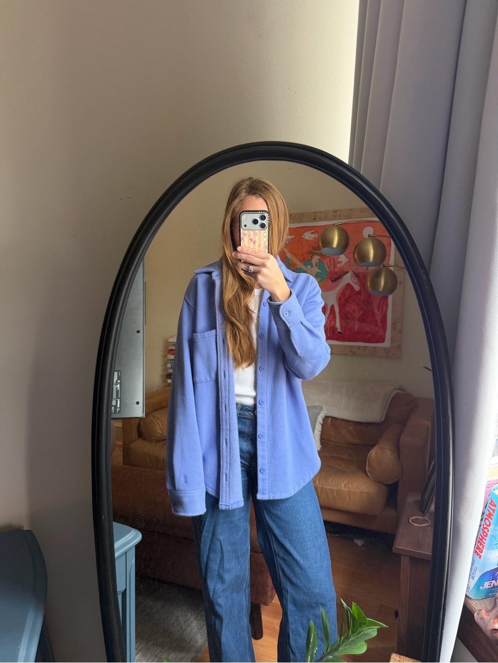 Aritzia Lilac Button-Up Shacket
